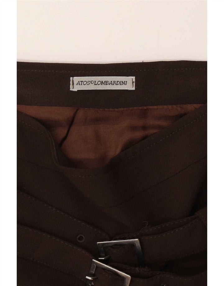 Atos Lombardini Damen A-Linien-Rock W30 Mittelbraun