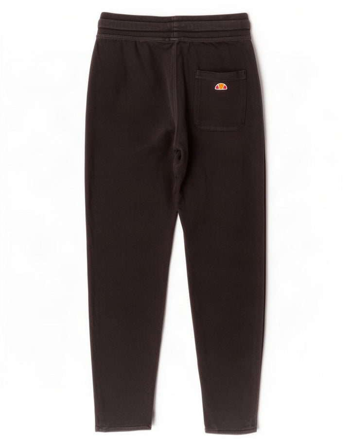 Ellesse Womens Graphic Trainingshose UK 8 Small Schwarz Baumwolle