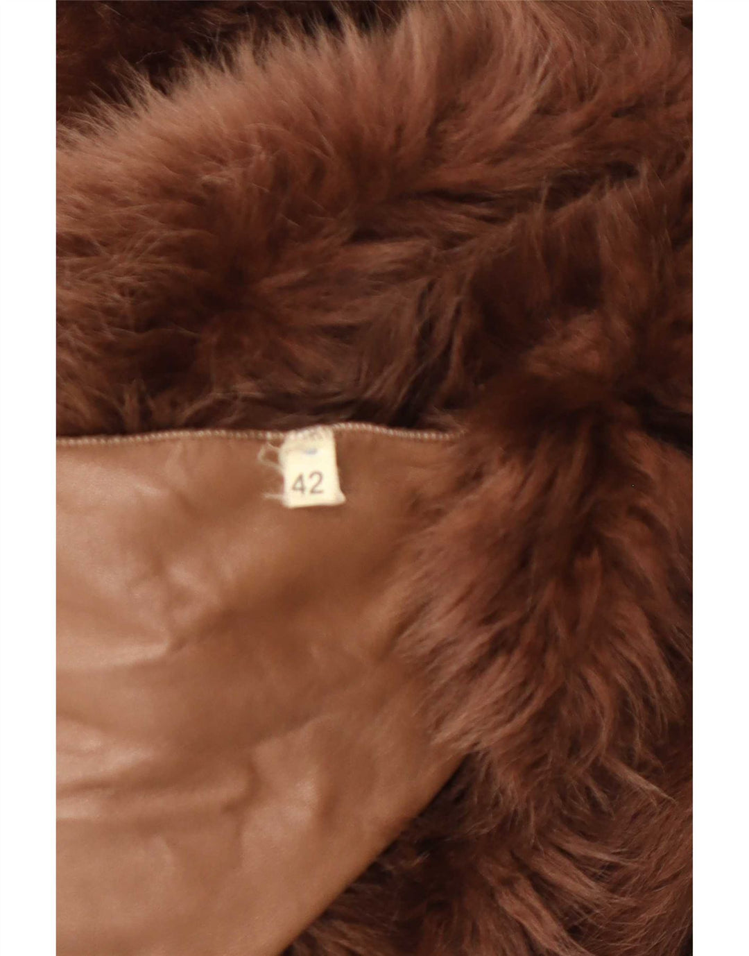 Vintage Damen Lammfellmantel IT 42 Mittelbraun