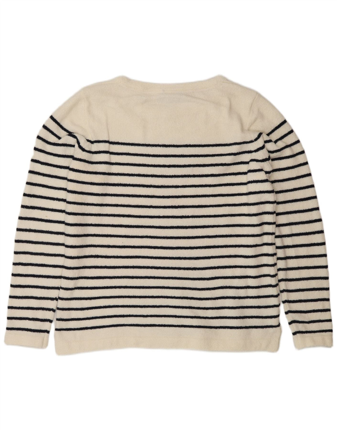 JOULES Damen-Pullover mit U-Boot-Ausschnitt, UK 16, groß, weiß gestreift, Polyester