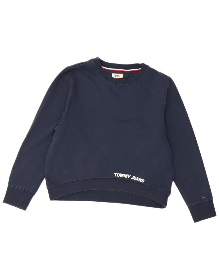 Tommy Hilfiger Damen-Sweatshirt in Übergröße, Gr. 10, Größe S, Marineblau