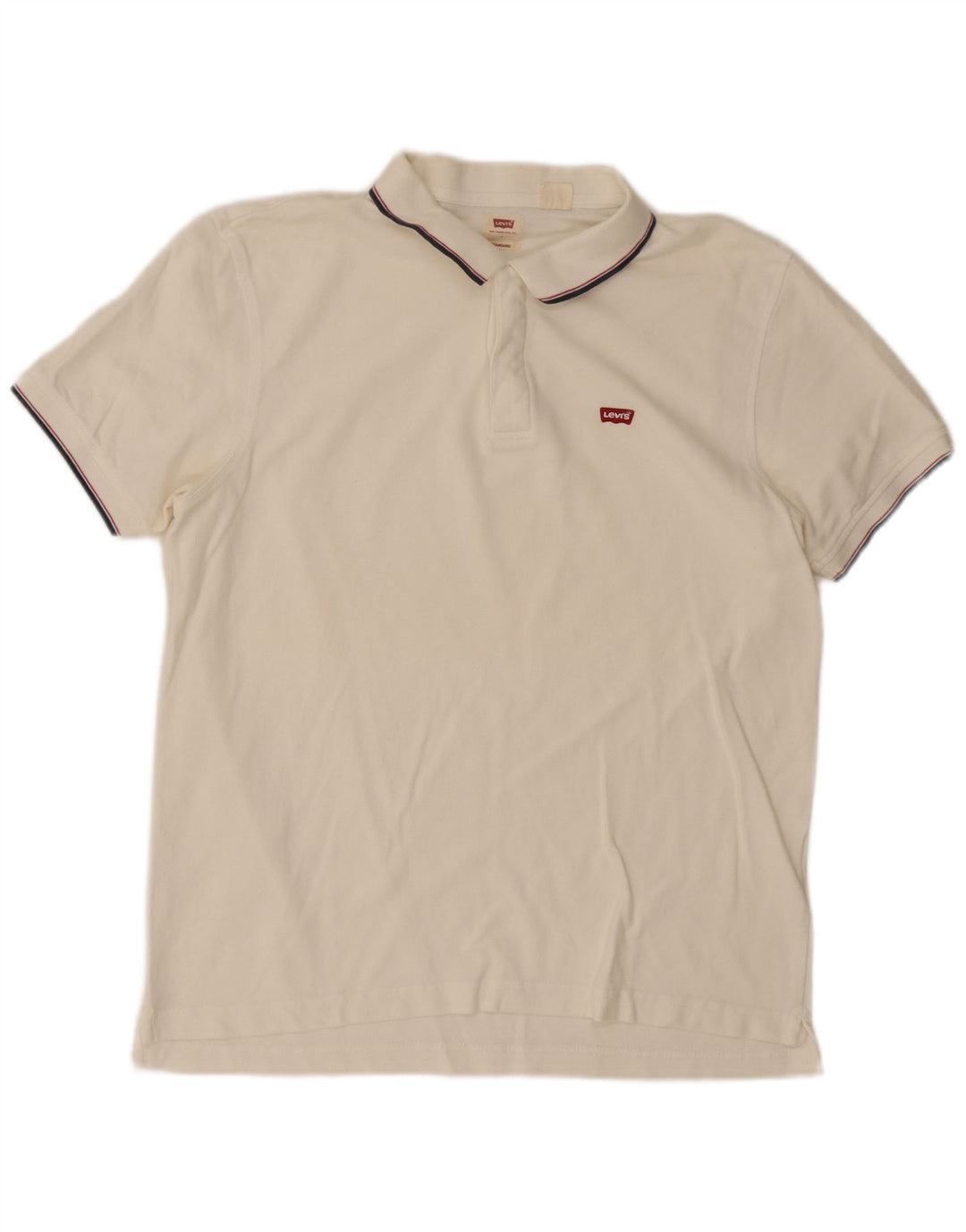 Levi's Herren Standard-Poloshirt, Größe L, Weiß