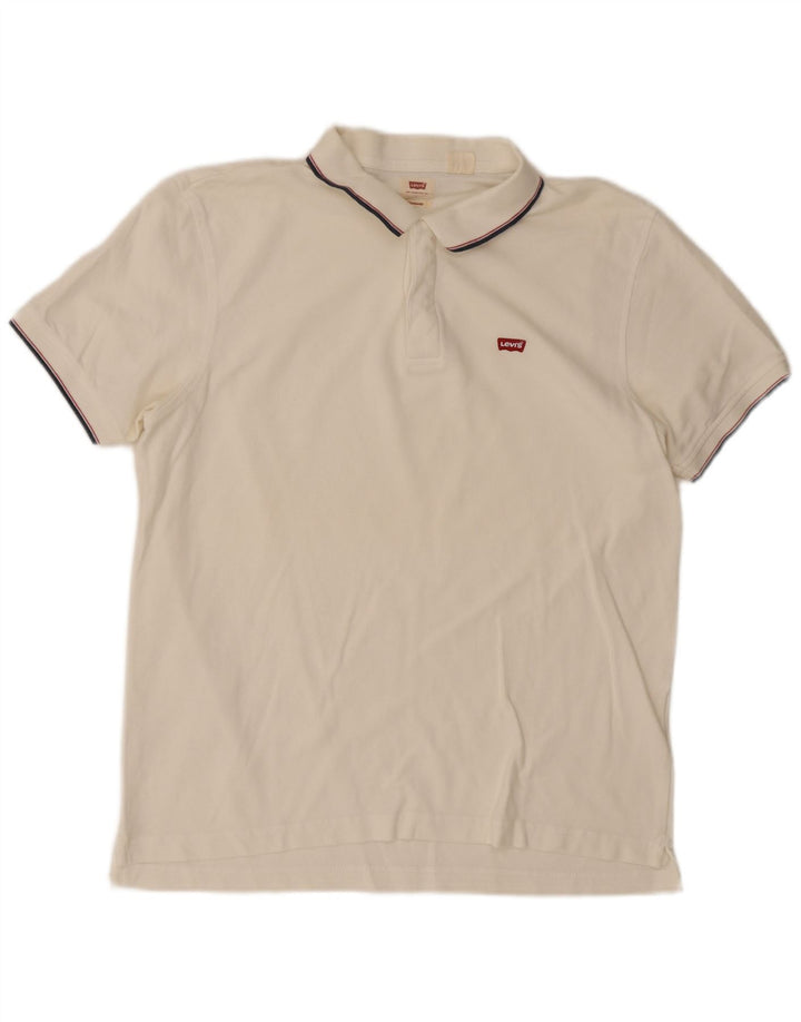 Levi's Herren Standard-Poloshirt, Größe L, Weiß