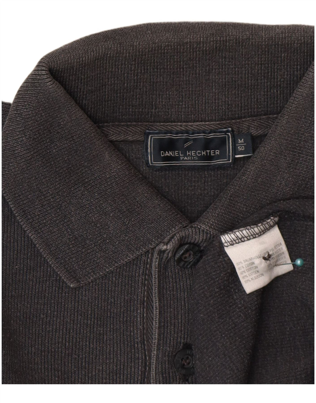 Daniel Hechter Herren-Pullover mit Rollkragen, IT 50, mittelgraue Baumwolle