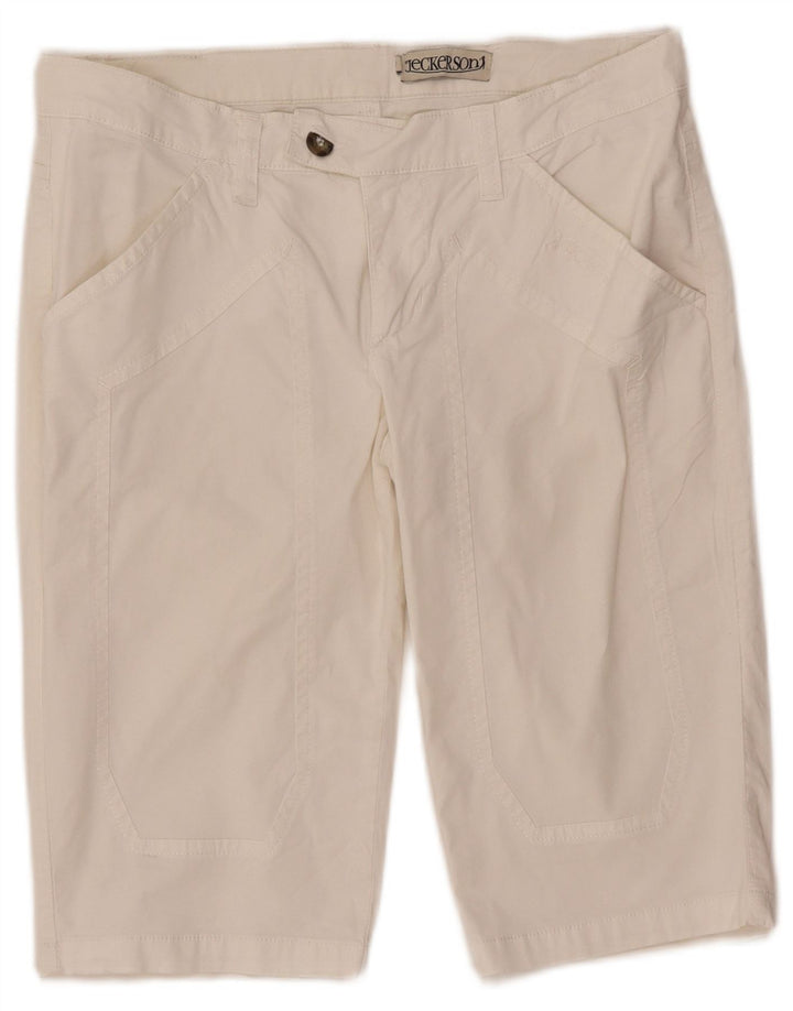 Jeckerson Damen Freizeitshorts W30 mittelweiße Baumwolle