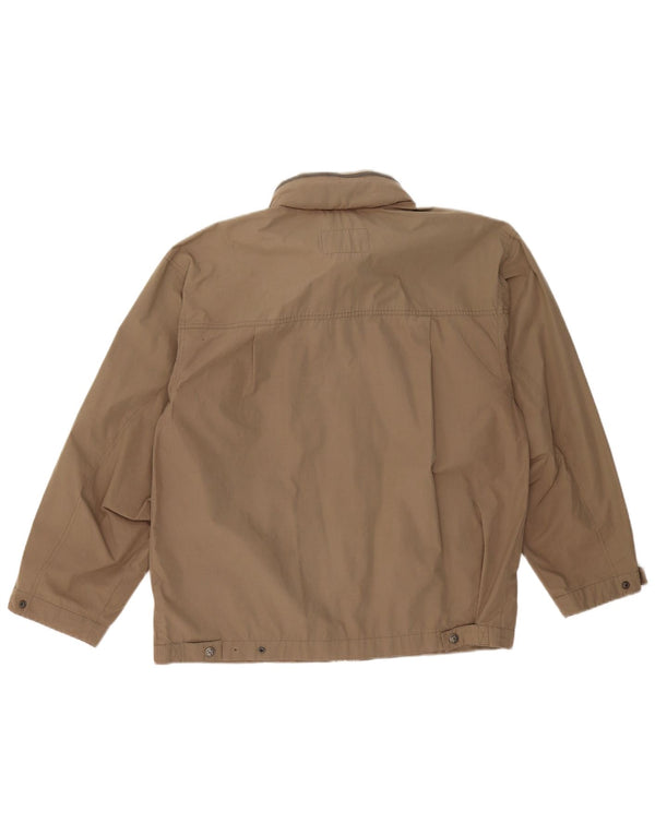 JACK WOLFSKIN Herren-Utility-Jacke mit Kapuze, UK 40/42, großes braunes Polyester