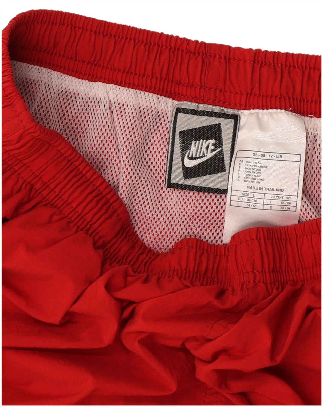 Nike Herren Sportshorts UK 34/36 Großes rotes Nylon