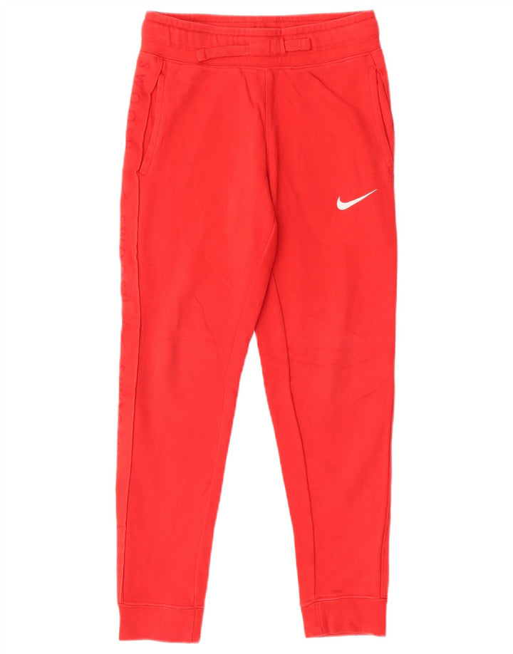 Nike Jungen-Trainingsanzug mit Swoosh-Grafik und Jogginghose, 8–9 Jahre, Größe S, Rot