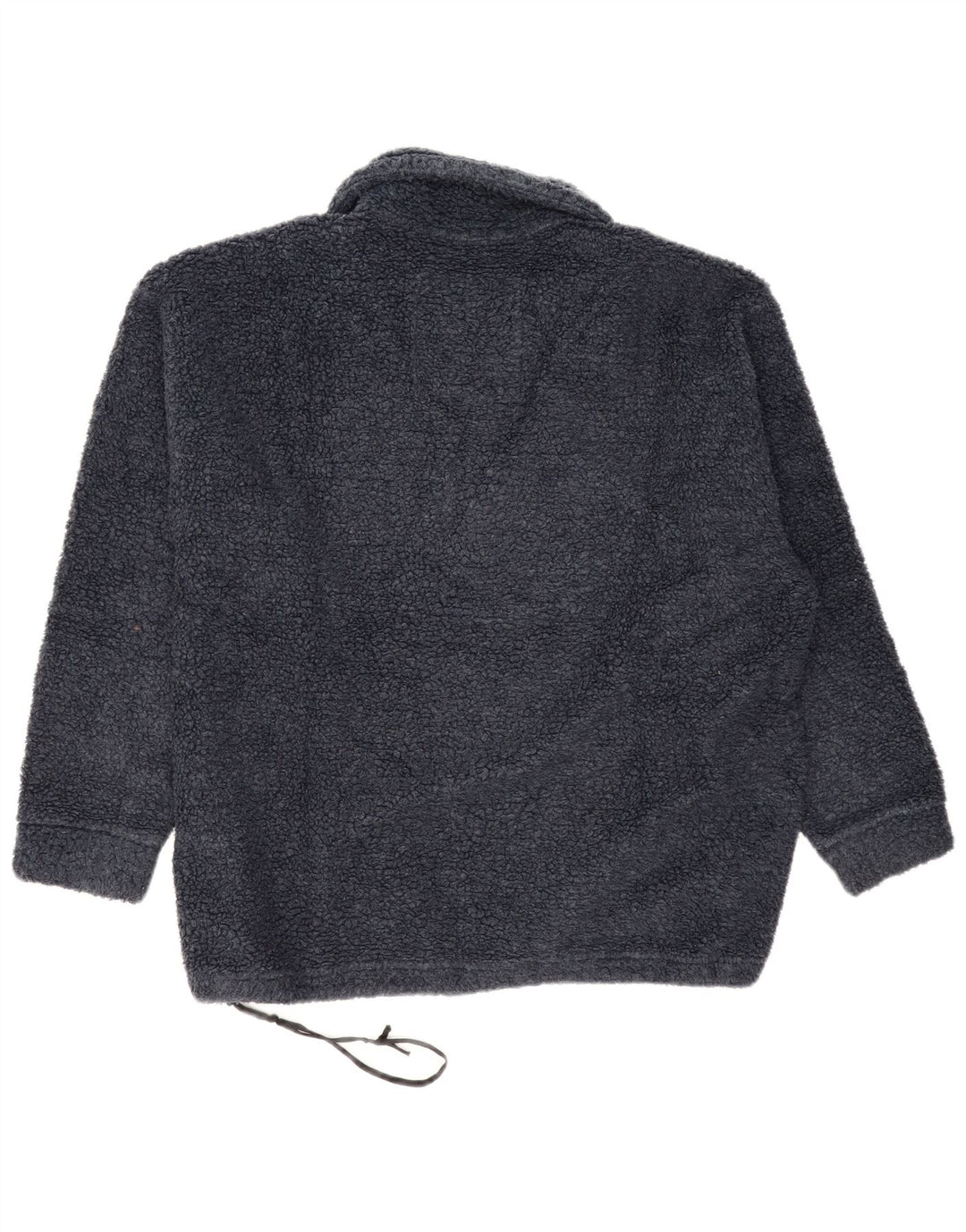 Belfe Herren-Fleecepullover in Übergröße mit grafischem Polokragen, Mittelblau
