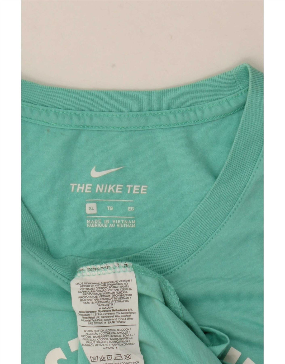 Nike Herren Grafik T-Shirt Top XL Türkis Baumwolle