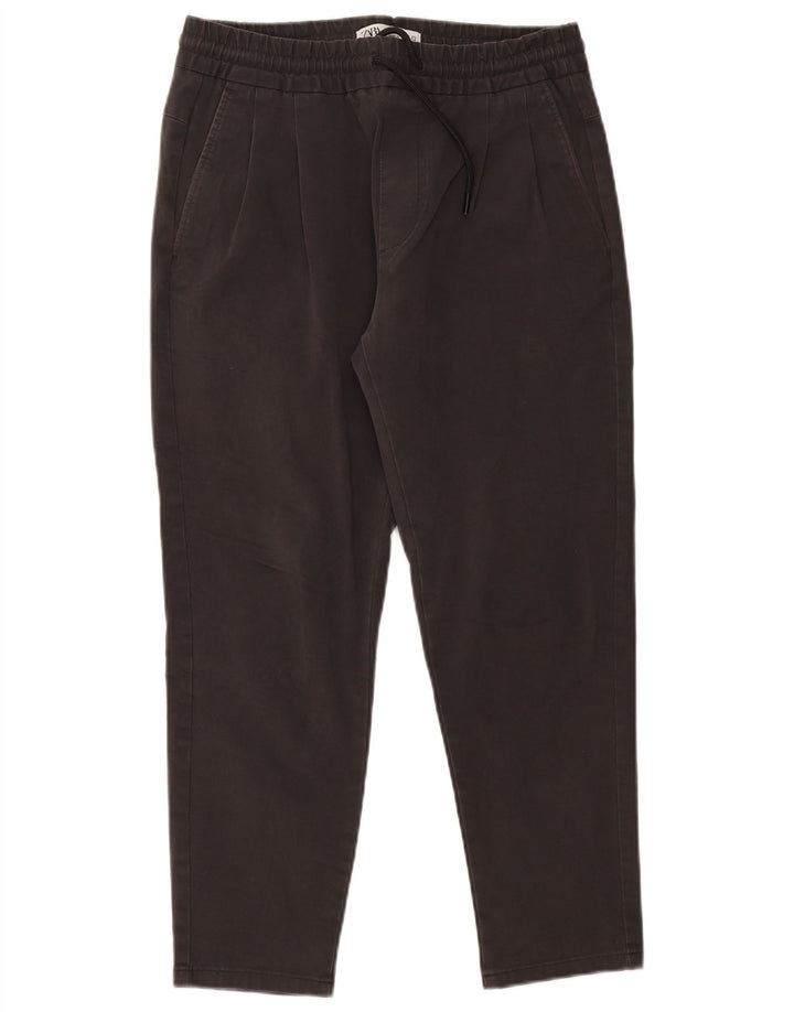 ZARA Herren Chinohose mit Pegged, Größe M, W31, L26, Schwarz, Baumwolle