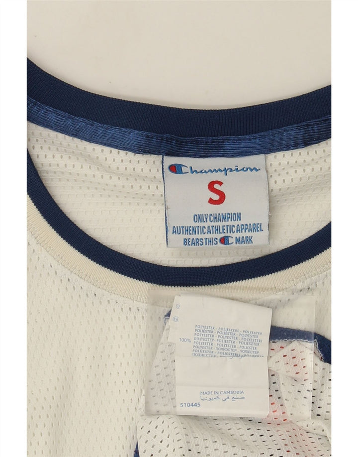 Champion Herren-Weste mit Grafik, Größe S, Weiß, Farbblock-Polyester