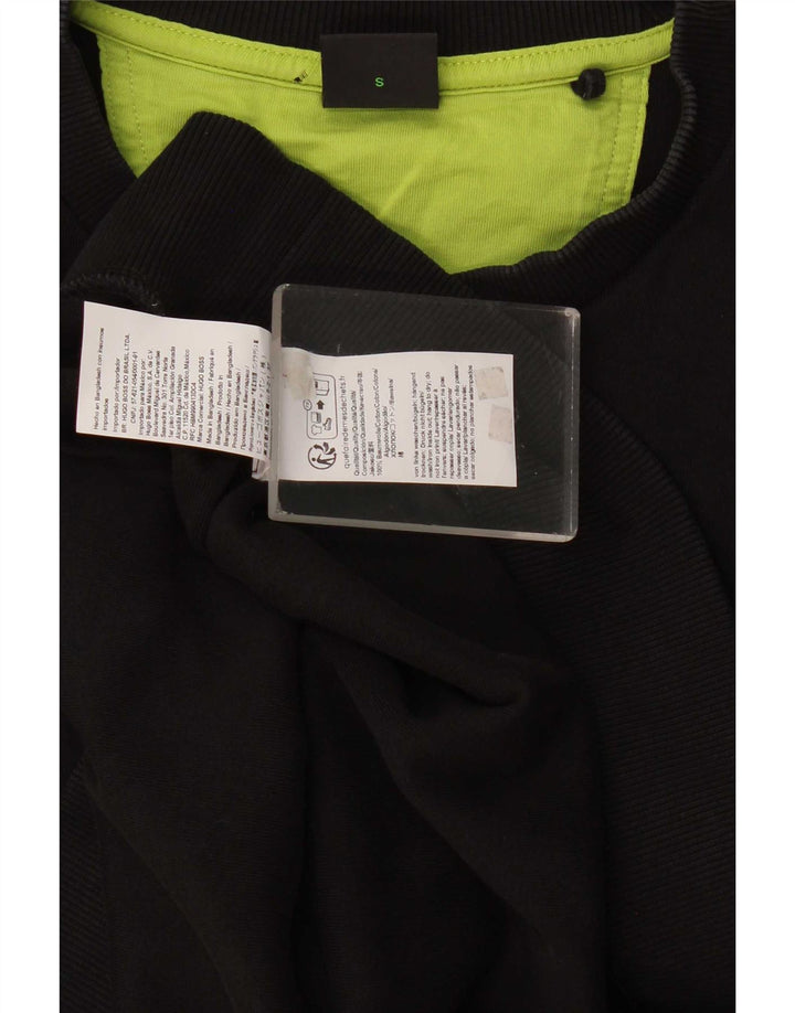 Hugo Boss Herren Sweatshirt Pullover Small Schwarz Baumwolle