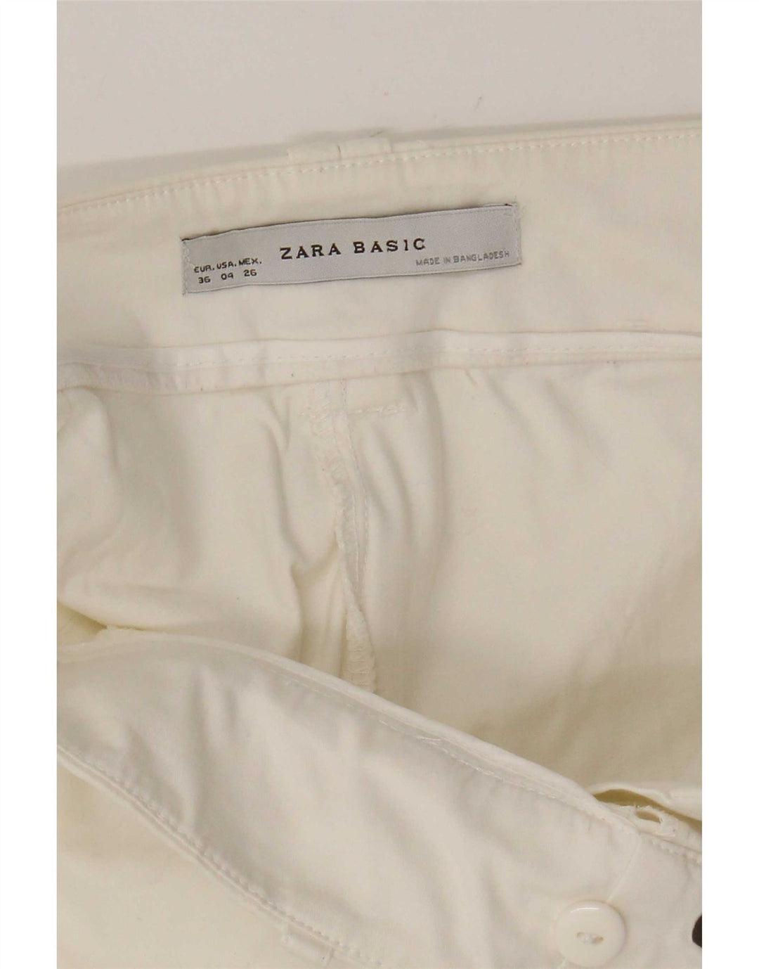 Zara Damen Freizeitshorts EU 36 XS W26 Weiß