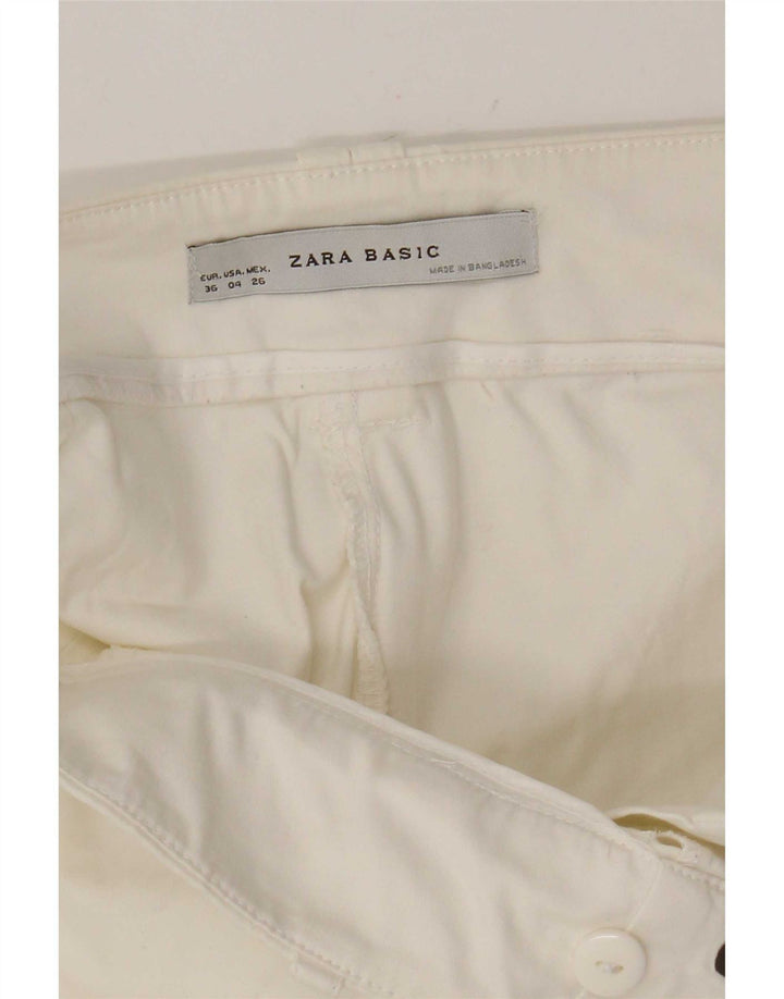 Zara Damen Freizeitshorts EU 36 XS W26 Weiß
