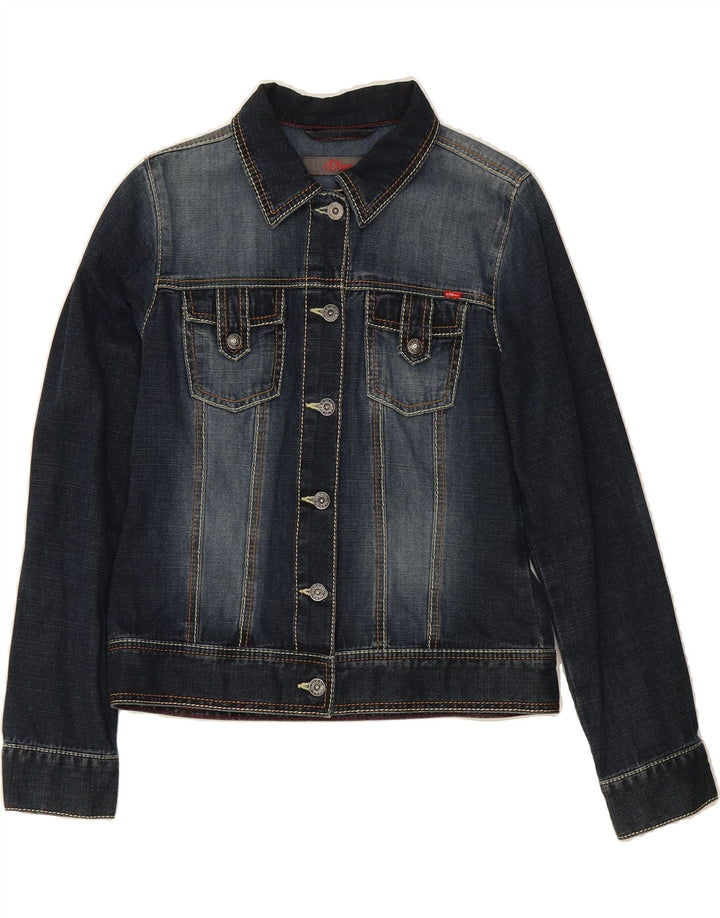 S.OLIVER Womens Denim Jacket EU 36 Small Navy Blue Cotton Vintage S.Oliver and Second-Hand S.Oliver from Messina Hembry 