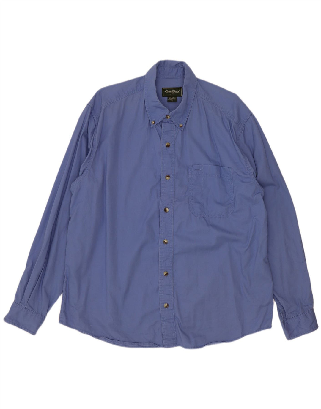 Eddie Bauer Herrenhemd Große blaue Baumwolle