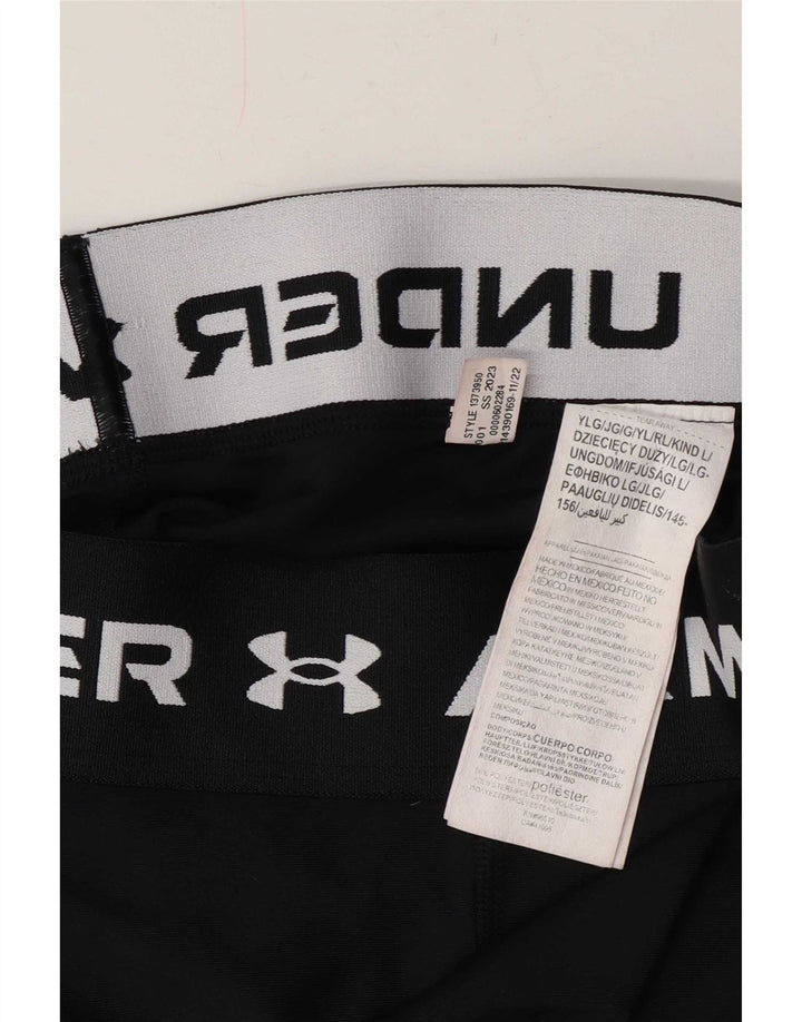 Under Armour Mädchen-Leggings mit Grafik, 11–12 Jahre, Größe L, schwarzes Polyester