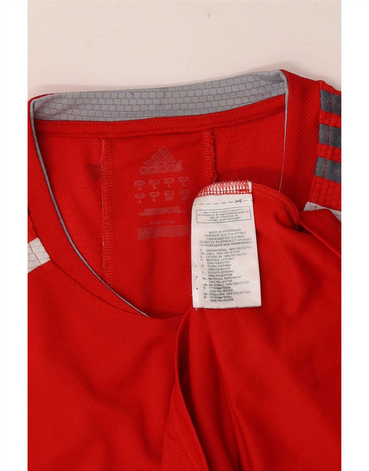 Adidas Herren Kurzarm-T-Shirt, normal, groß, rot, Farbblock