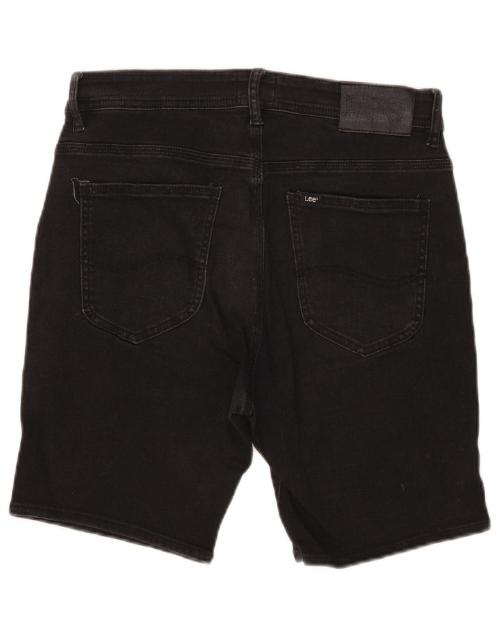 Lee Damen Denim-Shorts, Größe L, W32, schwarze Baumwolle