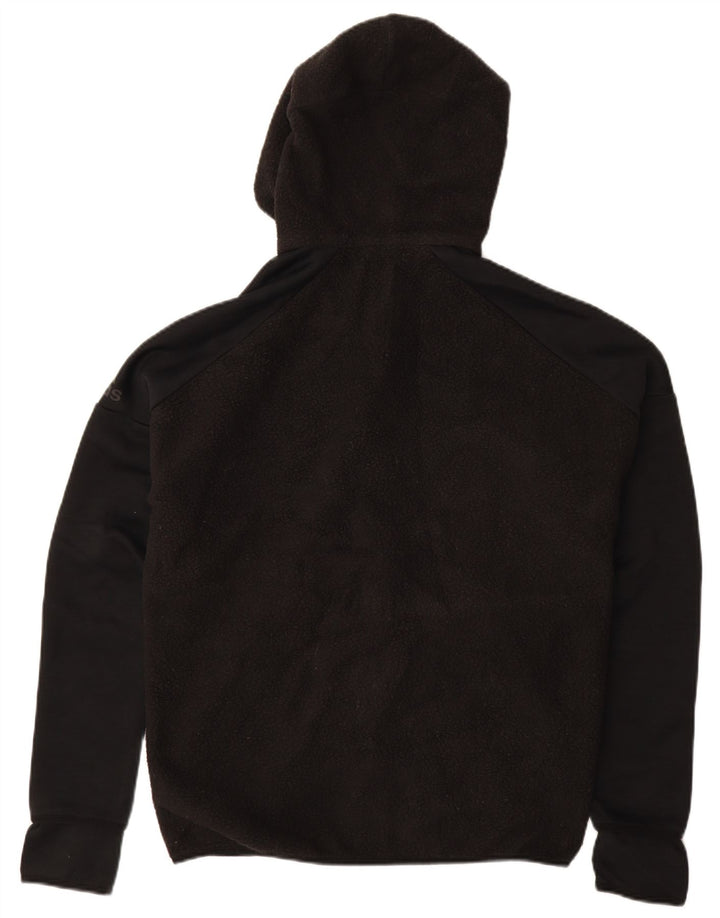 ADIDAS Herren Kapuzen-Fleecejacke UK 38 Medium Schwarz