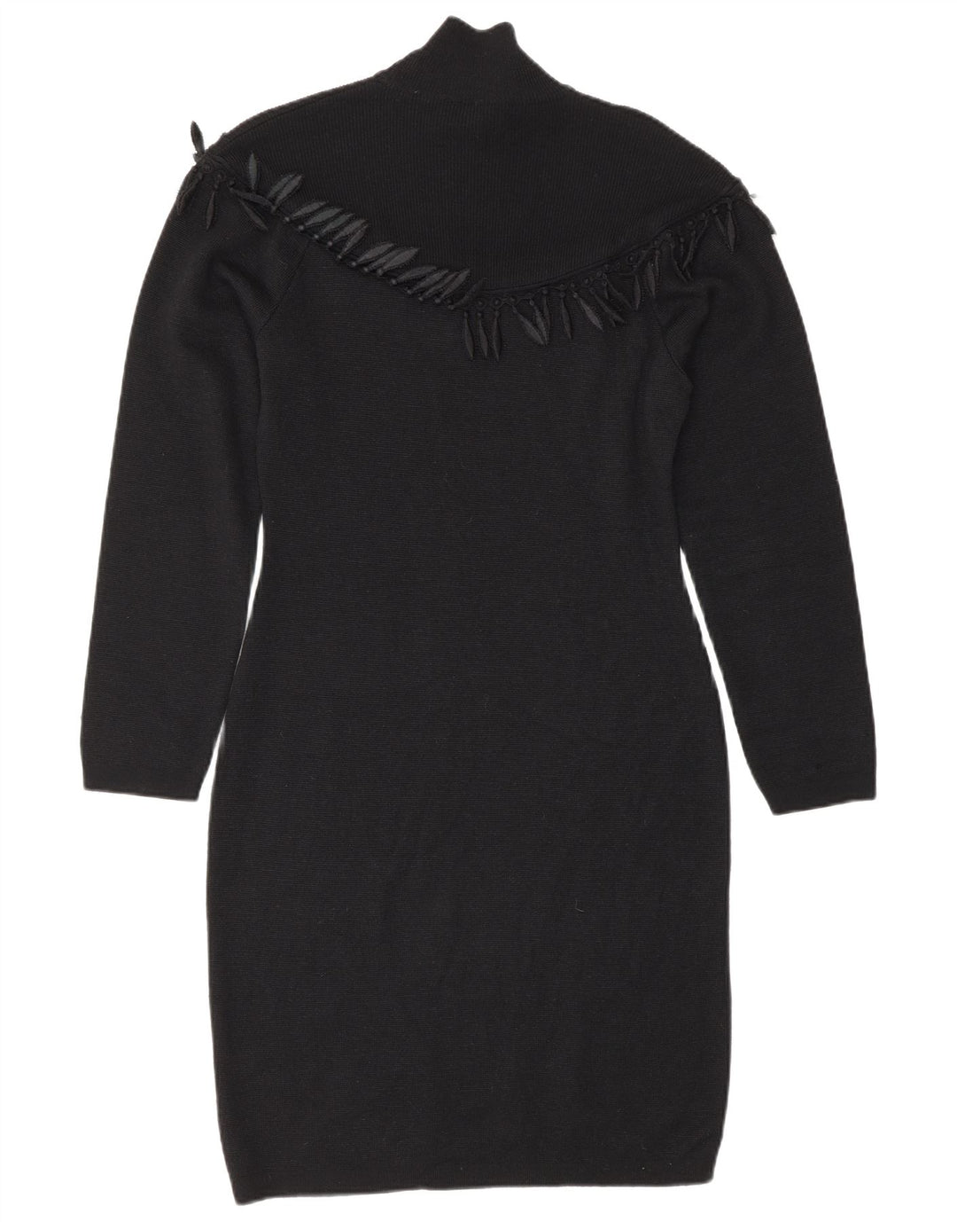 Byblos Damen Langarm-Pulloverkleid IT 42 Mittelschwarze Wolle