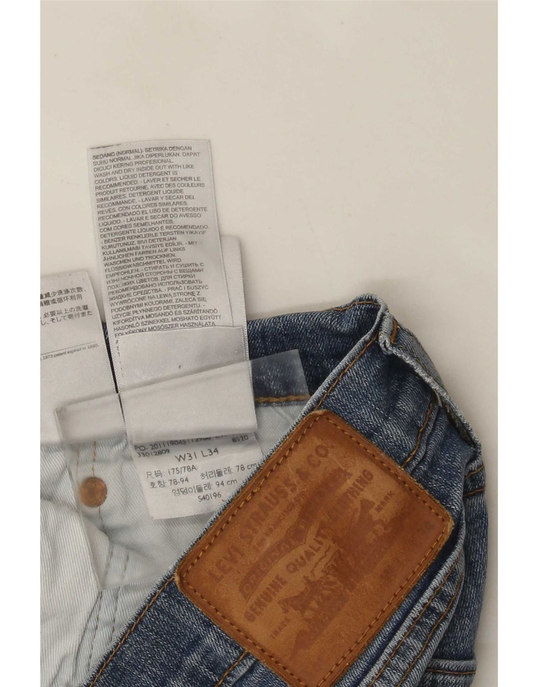 Levi's Herren Distressed Slim Jeans W31 L29 Blaue Baumwolle