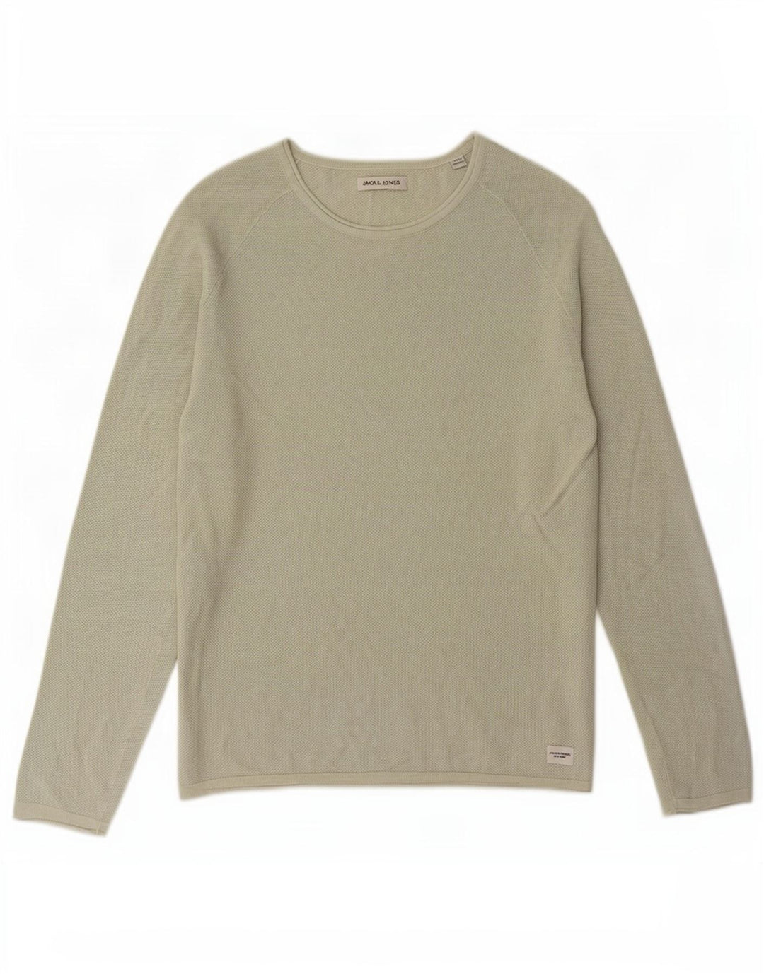 Jack & Jones Herren-Pullover mit U-Boot-Ausschnitt, mittelgrüne Baumwolle