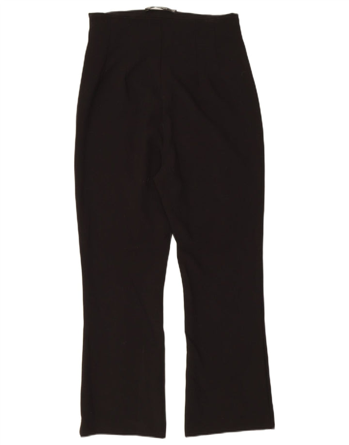 Zara Damen Bootcut-Hose mit kurzem Schnitt, W26, L23, Schwarz