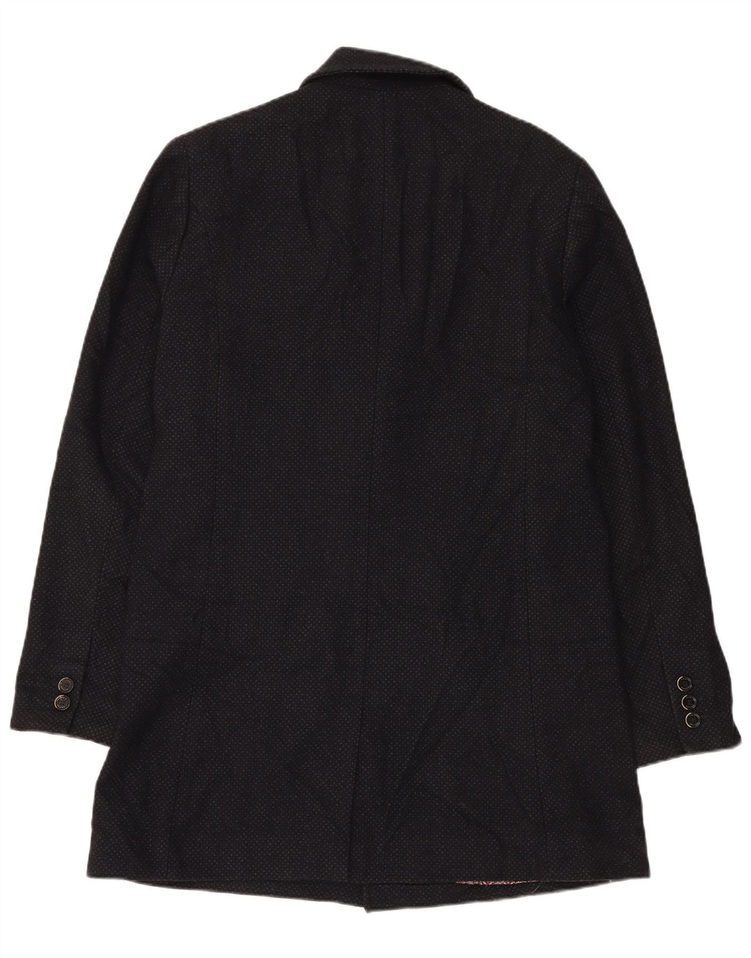 Ted Baker Herrenmantel, Größe 5 XL, schwarz gefleckte Wolle
