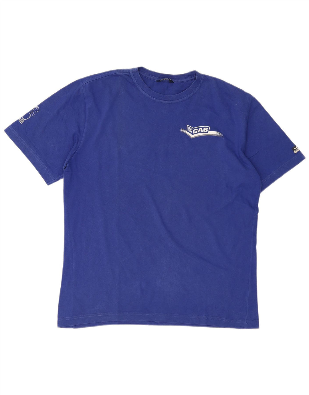 GAS Herren-T-Shirt mit Grafik, groß, aus blauer Baumwolle