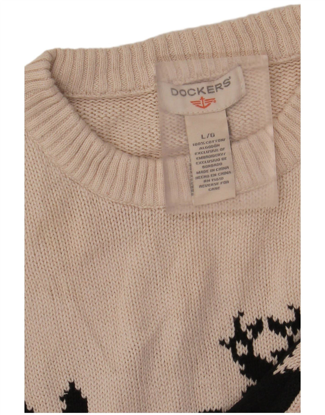 Dockers Herren-Weste-Tanktop, groß, rote Fair-Isle-Baumwolle
