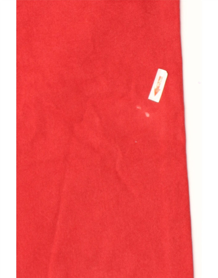 Jeckerson Herren Straight Jeans W34 L34 Rote Baumwolle