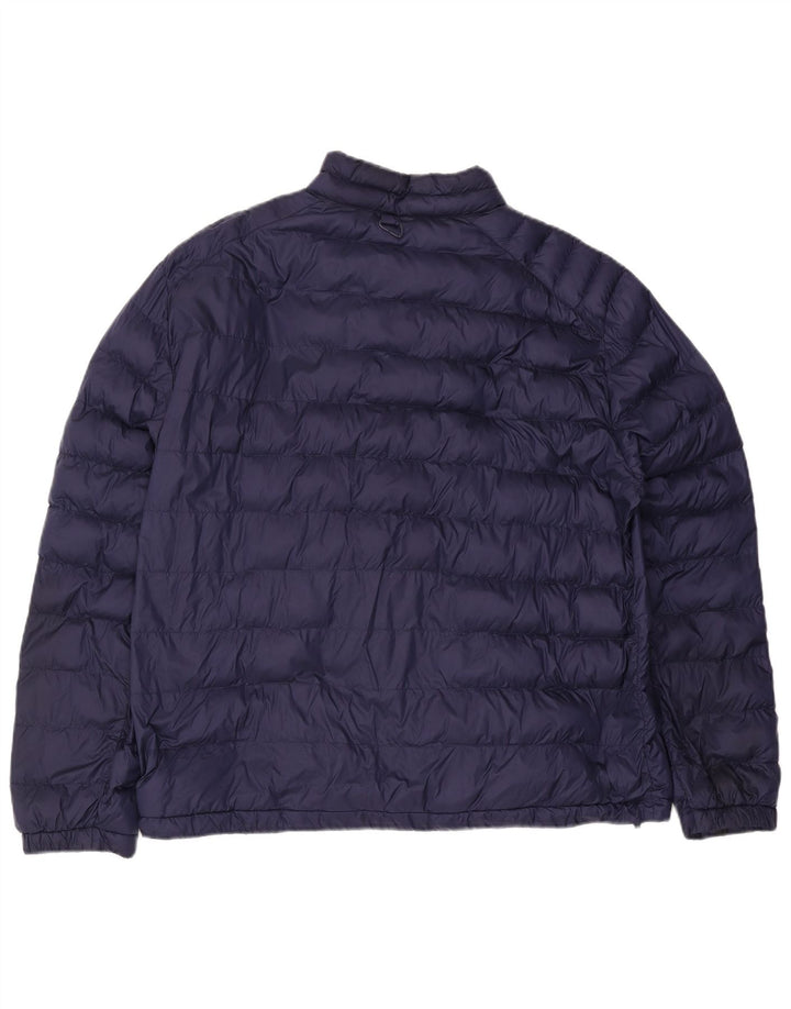 Zara Herren Wattierte Jacke UK 44 2XL Marineblau Polyester