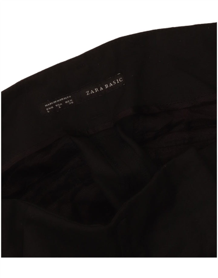 Zara Slim Chino-Hose für Damen, Größe L, W34, L30, Schwarz