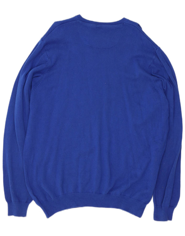 Marks & Spencer Herren Blue Harbour Rundhalspullover Pullover XL Blaue Baumwolle