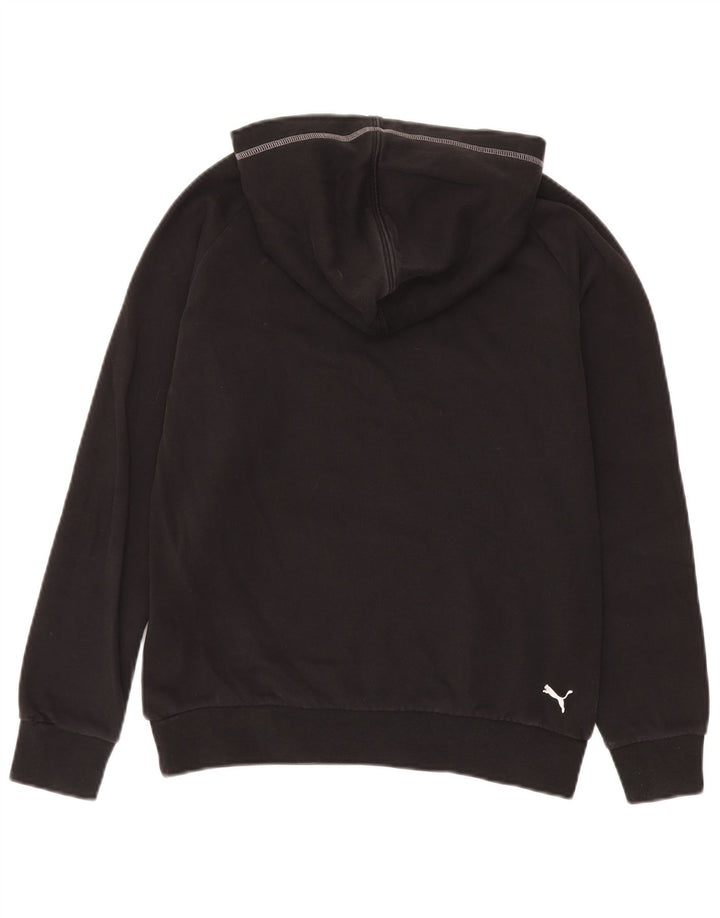 Puma Damen Graphic Hoodie Pullover UK 12 Medium Schwarz
