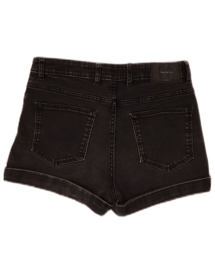 Zara Damen Jeansshorts EU 36 XS W26 Schwarz