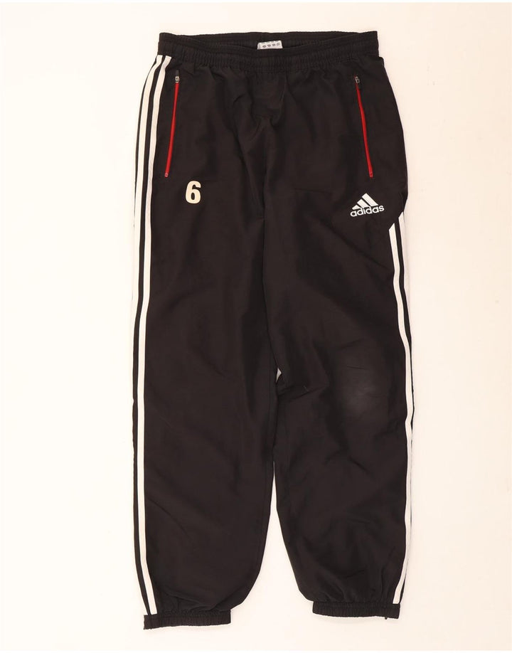 Adidas Herren Trainingshose Jogger UK 38/40 Medium Schwarz Polyester