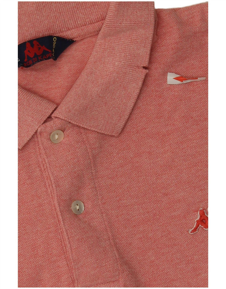 Kappa Herren-Poloshirt, groß, rosa Baumwolle