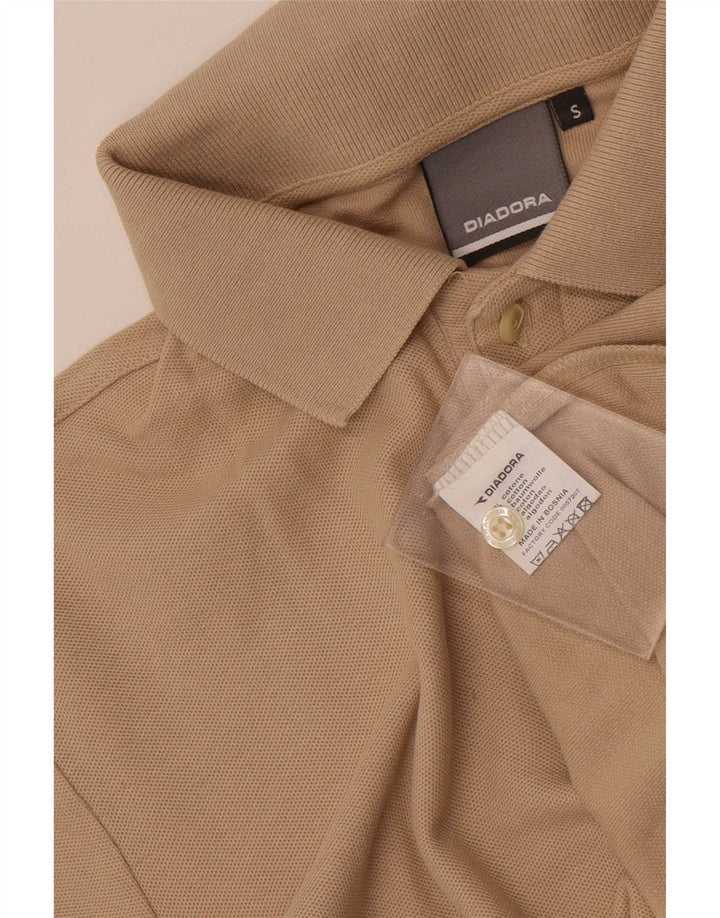 Diadora Herren Poloshirt Small Beige Baumwolle