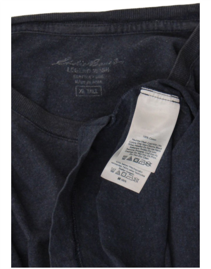 Eddie Bauer Mens Tall Top Langarm XL Marineblau Baumwolle
