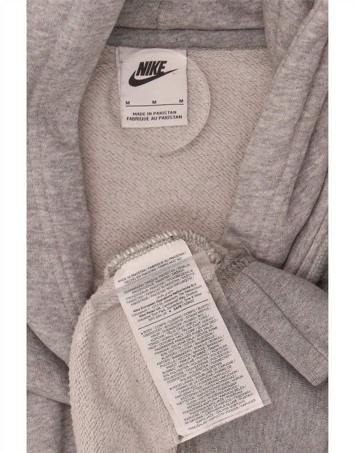 NIKE Womens Oversized Hoodie Jumper UK 14 Medium Grey Cotton Vintage Nike and Second-Hand Nike from Messina Hembry 