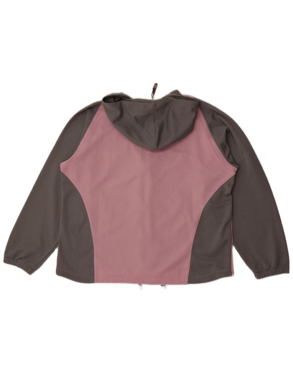 Diadora Damen-Trainingsanzug mit Kapuze, Top-Jacke, UK 14, Größe L, Rosa, Farbblock