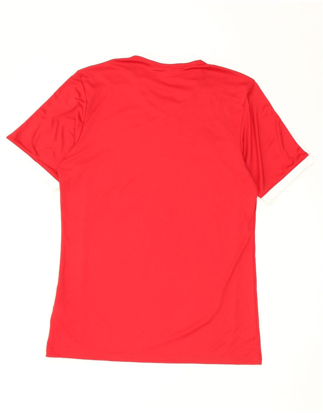 Adidas Herren Climalite T-Shirt Top Mittelrotes Colourblock-Polyester