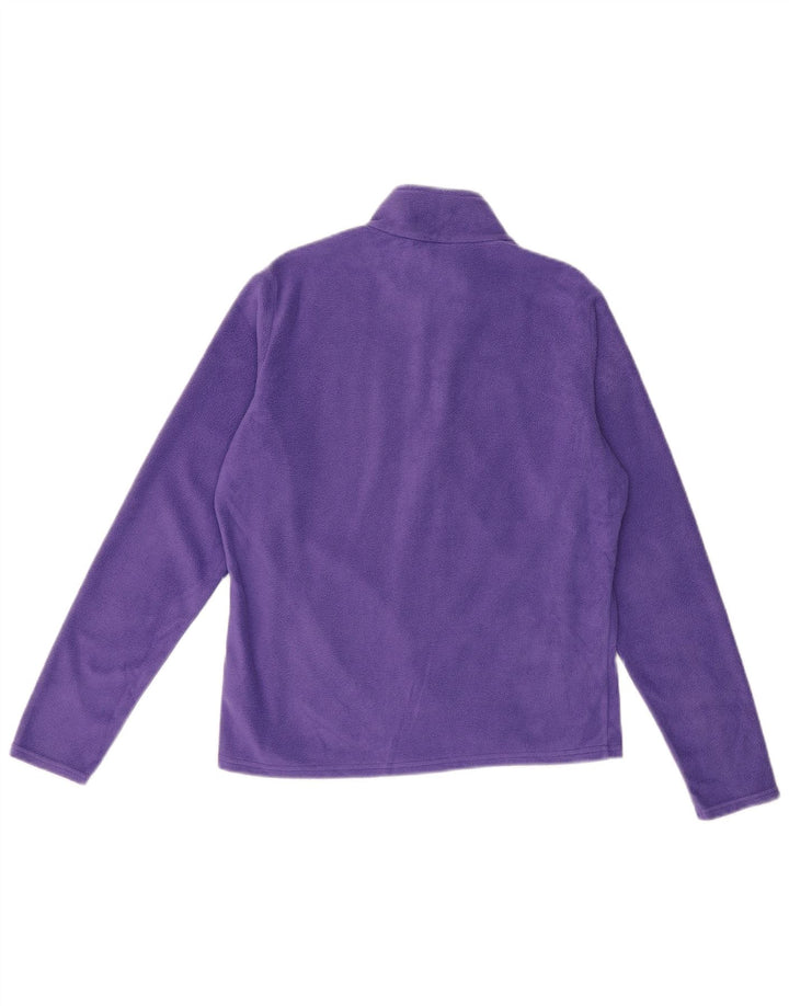 MARKS & SPENCER Womens Fleece Jacket UK 12 Medium Purple Polyester