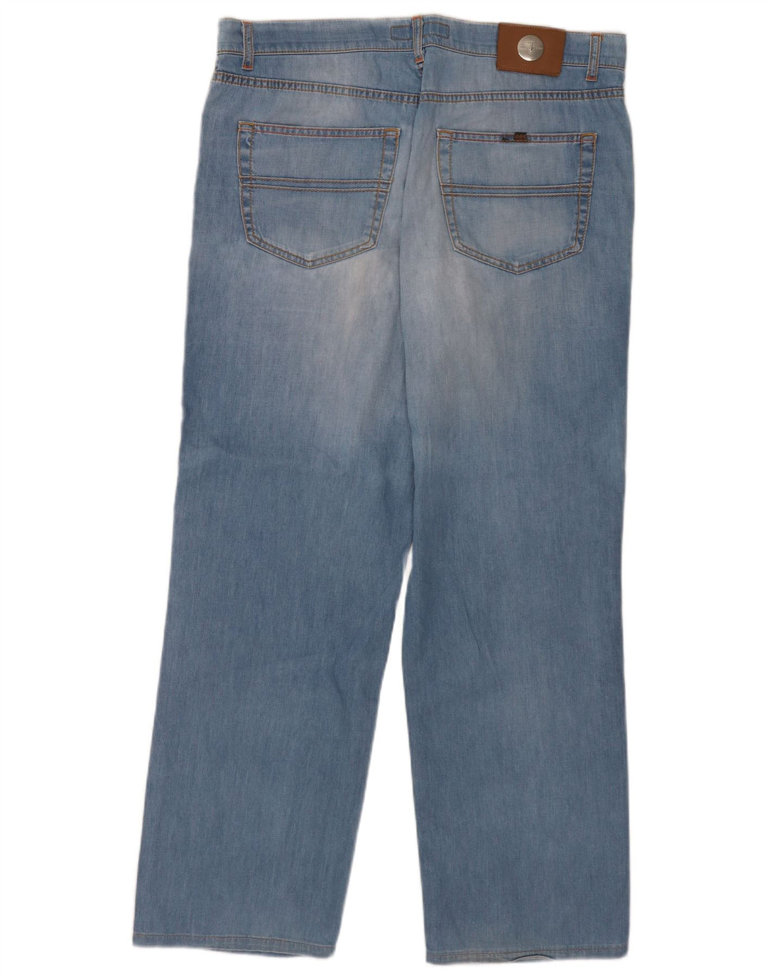 Trussardi Herren Straight Jeans W36 L31 Blaue Baumwolle