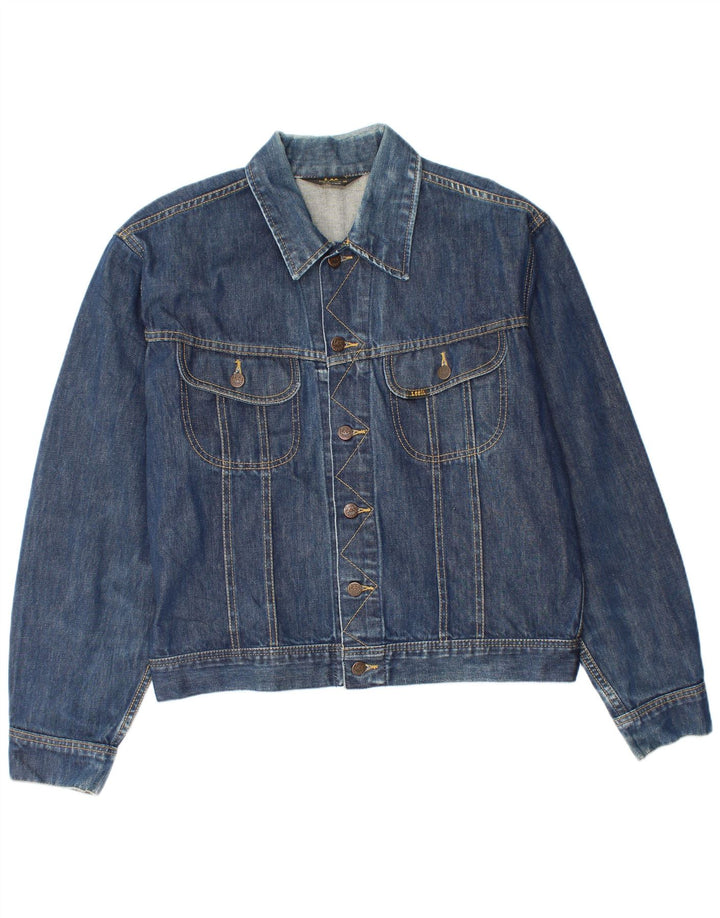 Lee Herren Jeansjacke UK 42 XL Blaue Baumwolle