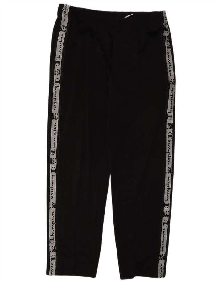 Champion Herren-Trainingshose mit Grafik, groß, schwarzes Farbblock-Polyester