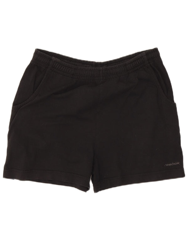 Reebok Damen Sportshorts UK 14 Large Schwarz Baumwolle
